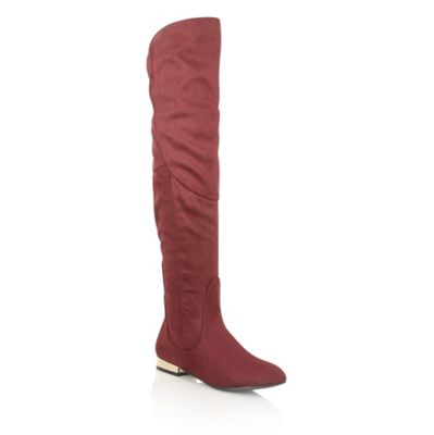 Dolcis Burgundy 'Katie' over the knee boots